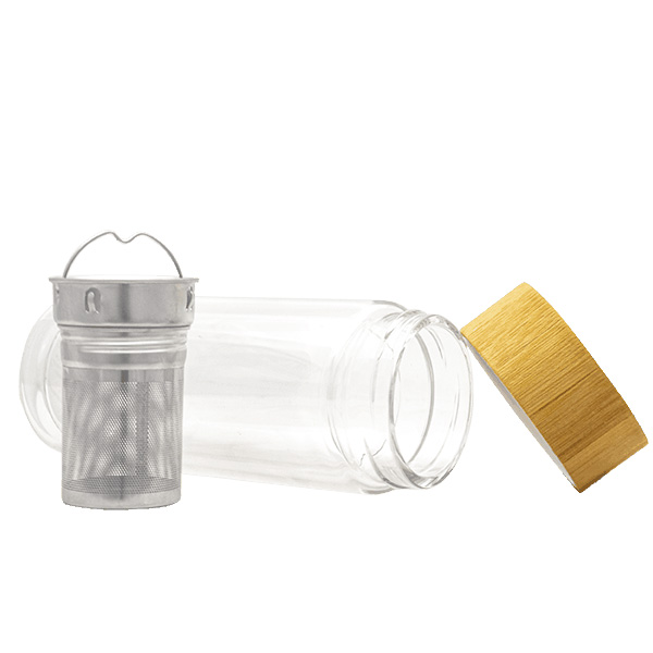 Sklenená termofľaša so sitkom (300 ml)