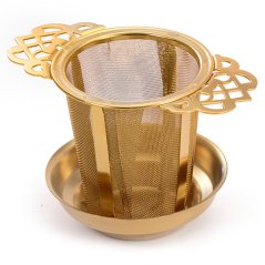 Čajové sitko s viečkom GOLD (5,5 cm)